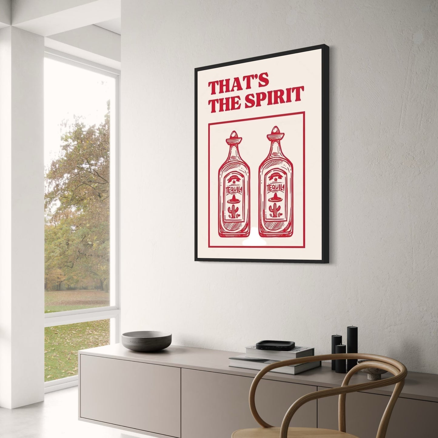 Minimalist Abstract | That's The Spirit | Black & White Art