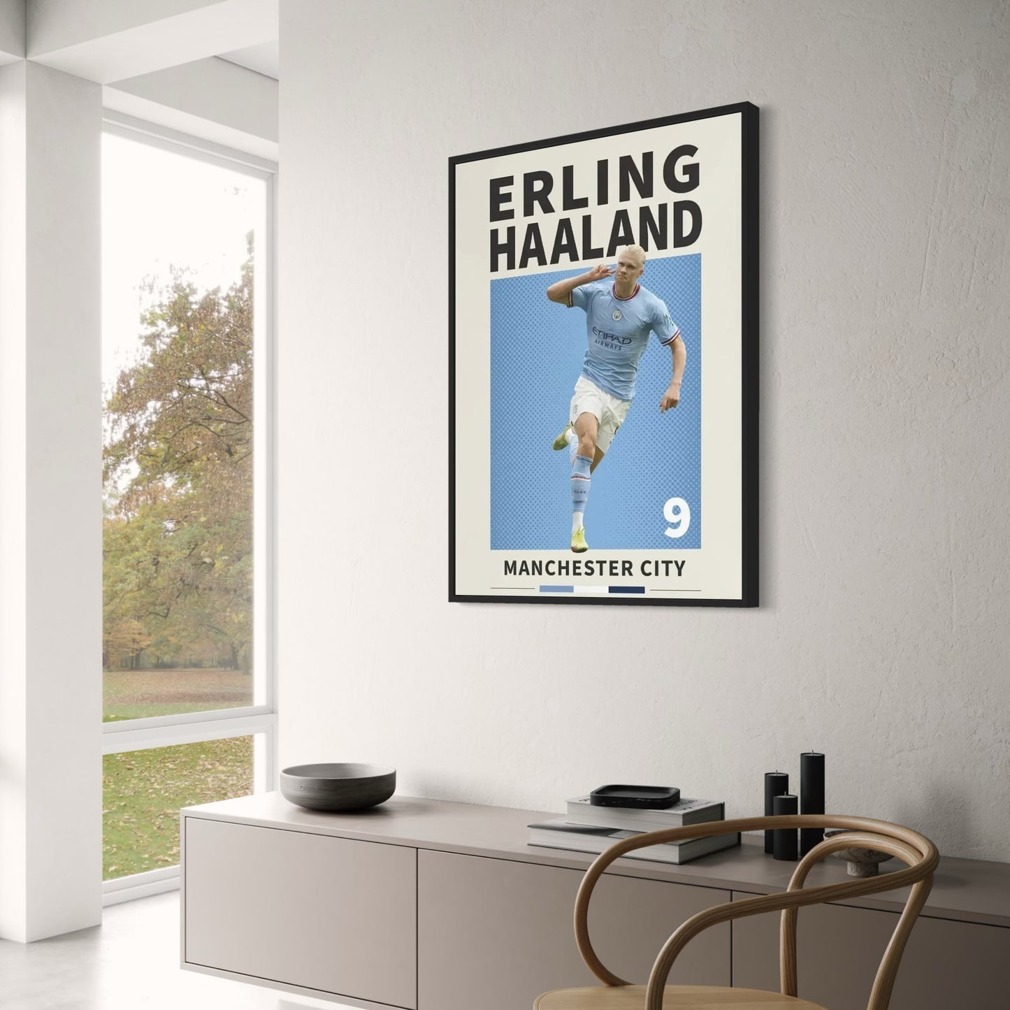 Erling Haaland Poster | Famous Football Players | Soccer Star Wall Art | Football Decor