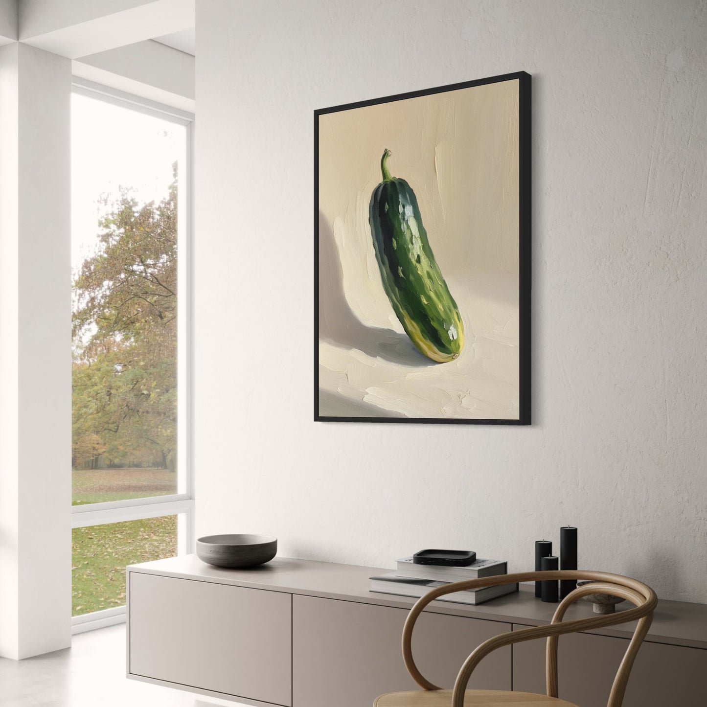 Cucumber Botanical Illustration | Vintage Kitchen Decor
