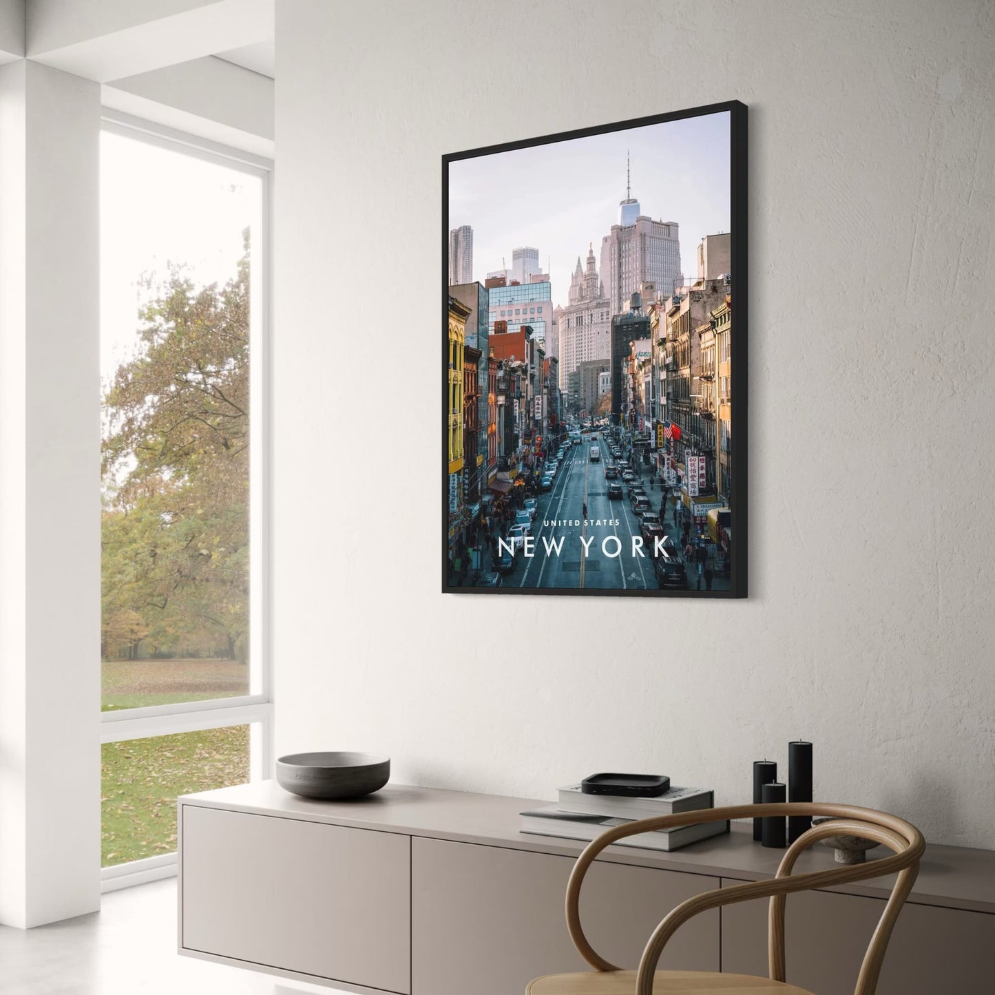 Chinatown NYC Skyline | Urban Cultural Fusion Art