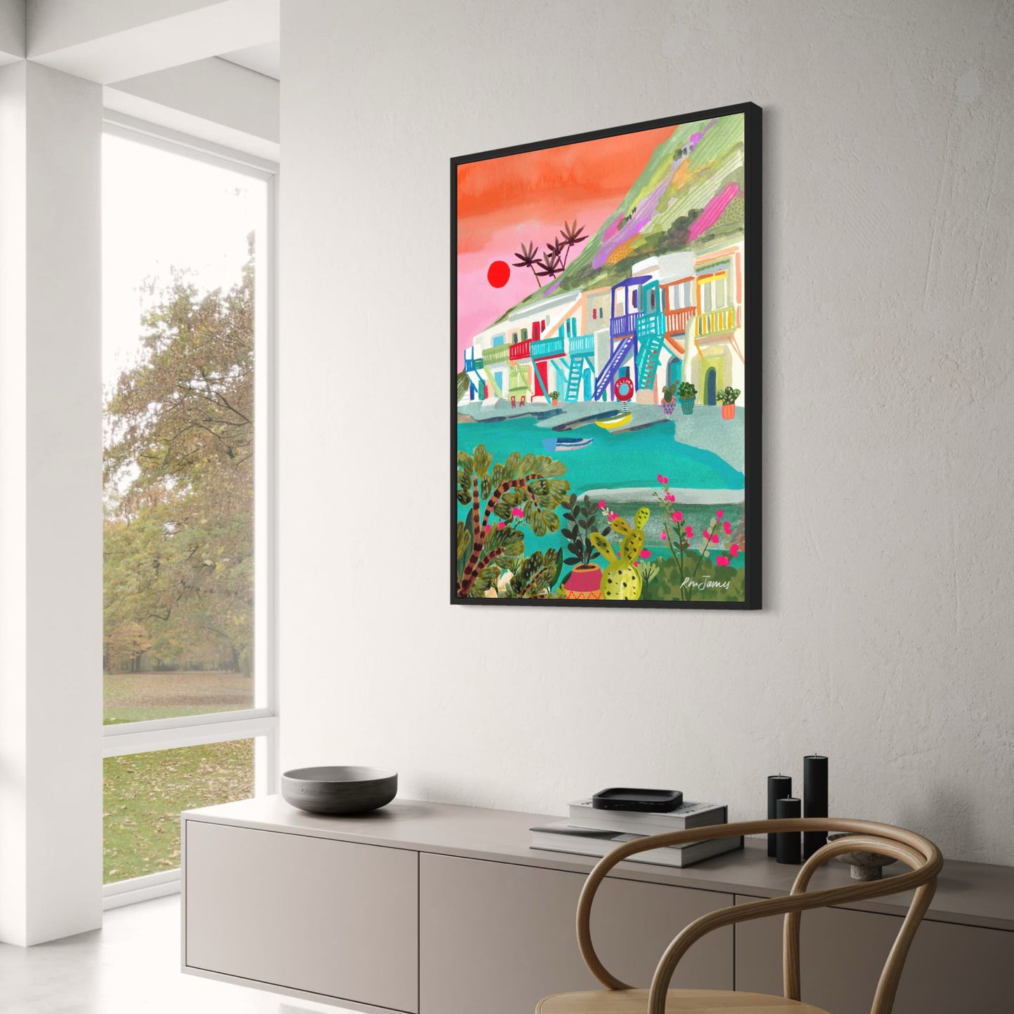 abstract india landscape poster