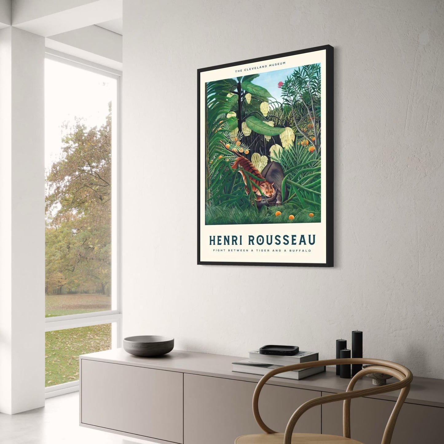 Henri Rousseau | Fight Between a Tiger and a Buffalo | Classic Wildlife Scene