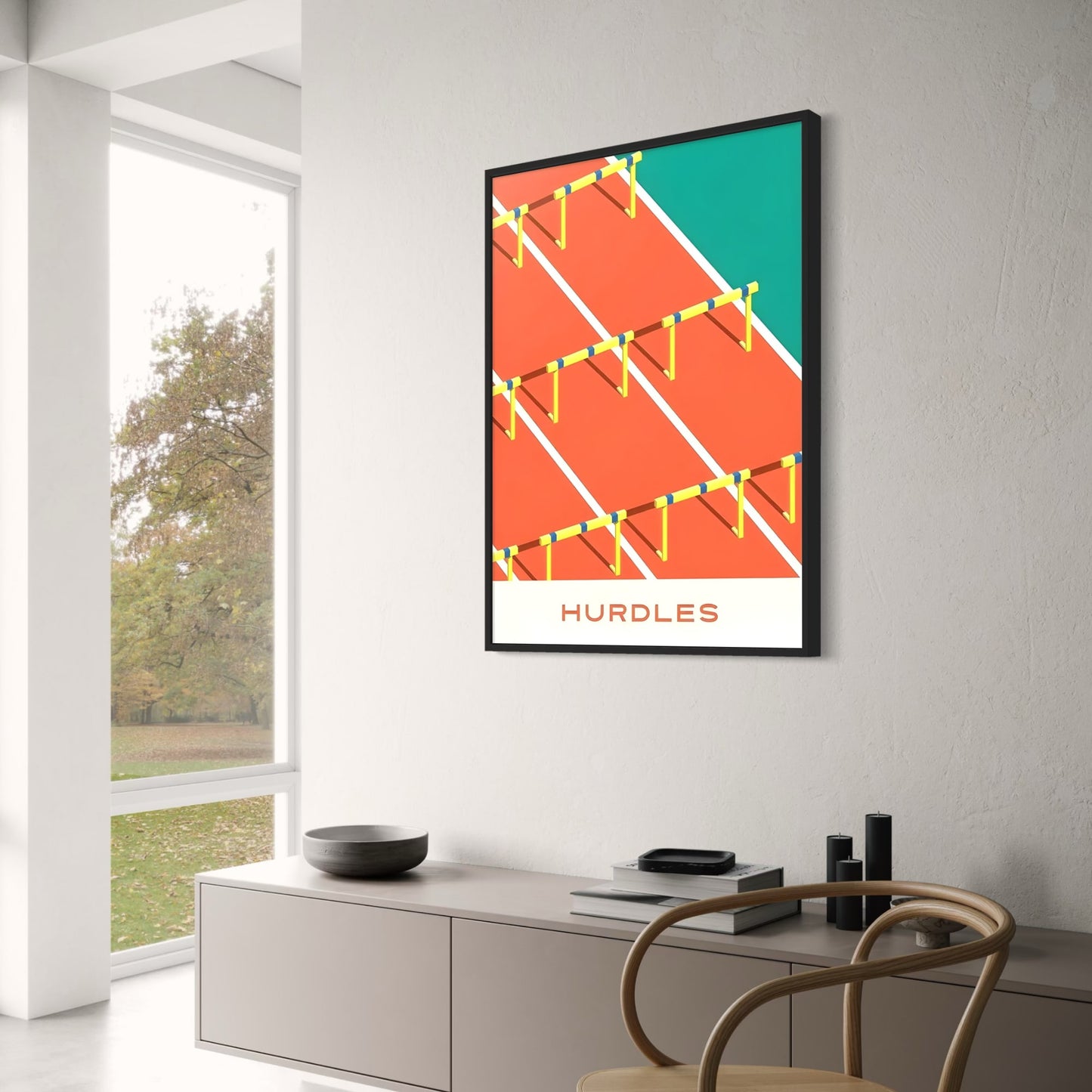 Geometry of Victory | Sports Art | Hurdles