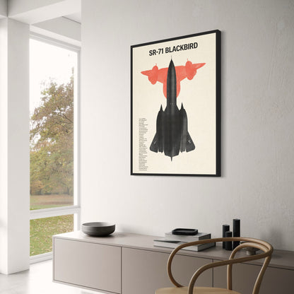 Lockheed SR-71 Blackbird | Retro Aviation Art