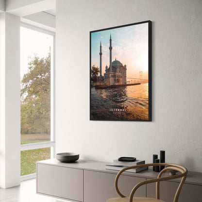 Ortakoy Mosque | Istanbul | Constantinople | Turkey | Iconic Mosque by the Bosphorus | Explore Turkish Heritage with Artful Posters