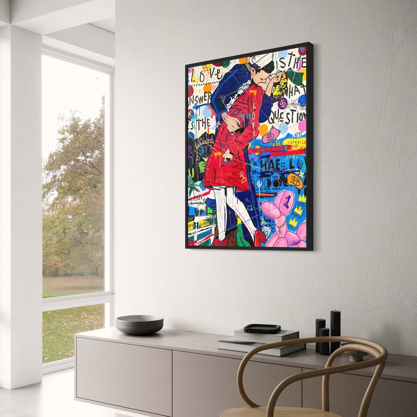 Abstract Queen Portrait Poster | Street Pop Graffiti Art | Canvas Wall Art for Living Room Decor