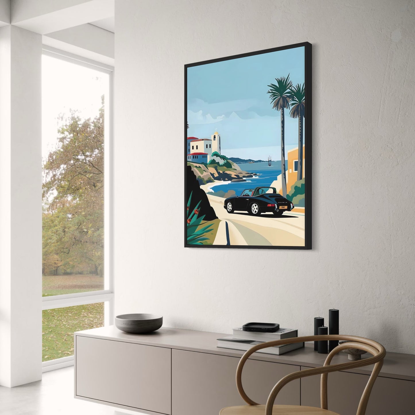 Retro Convertible Coastal Trip | Classic Car | Mediterranean Charm