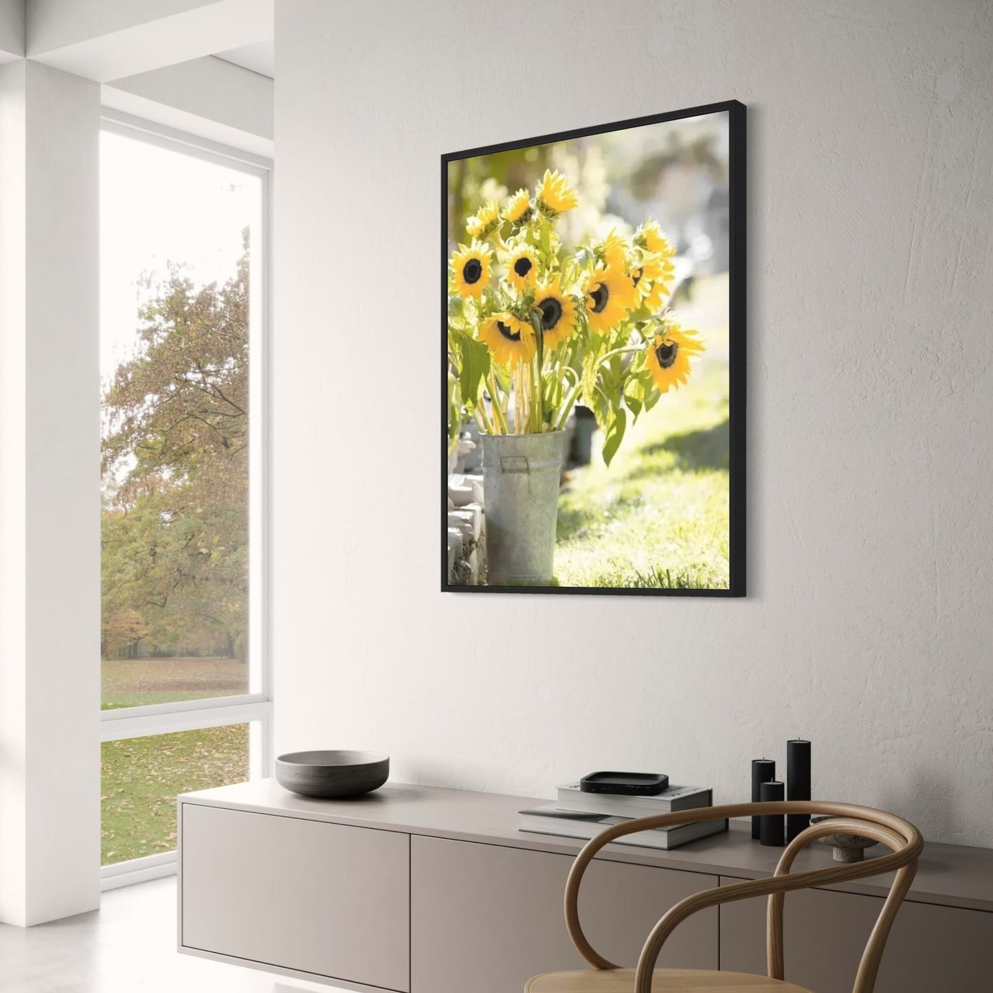 Sunflower Farmhouse | Rustic Windmill Scene