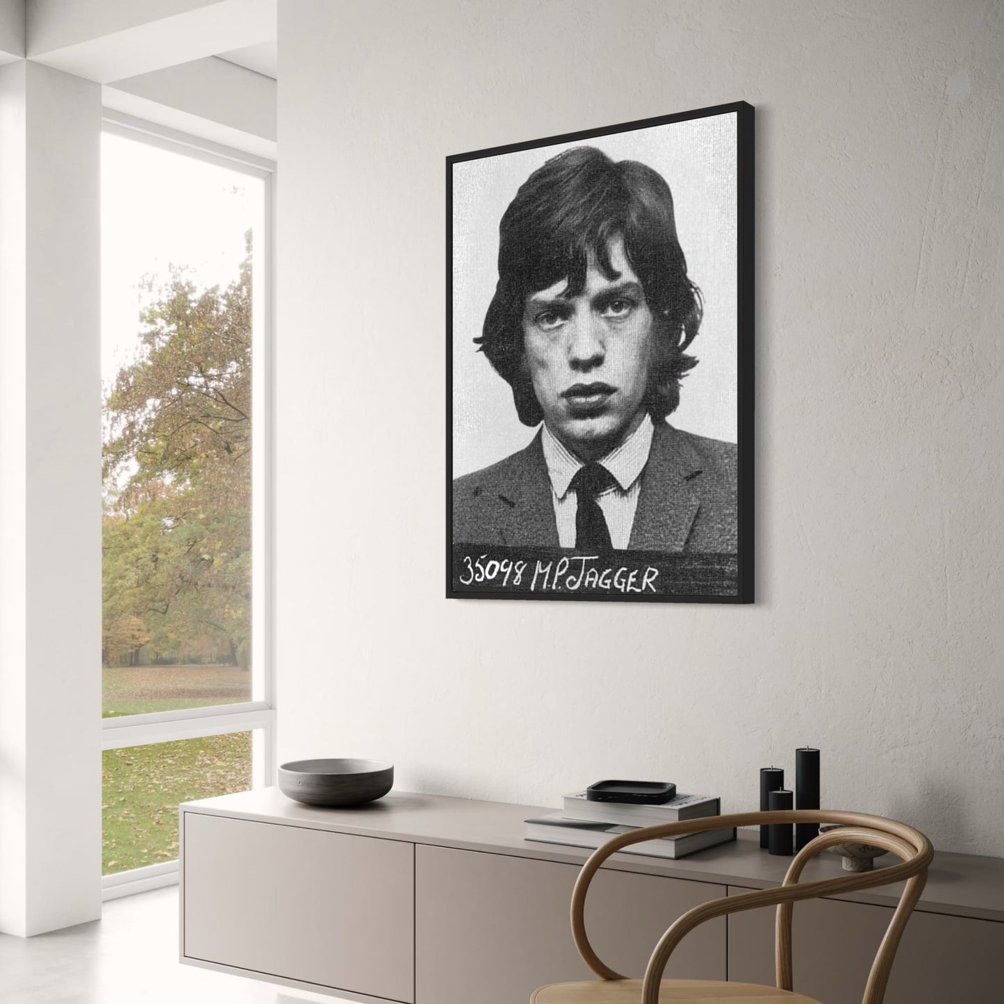 Mick Jagger Mugshot | Vintage Rock Star Art