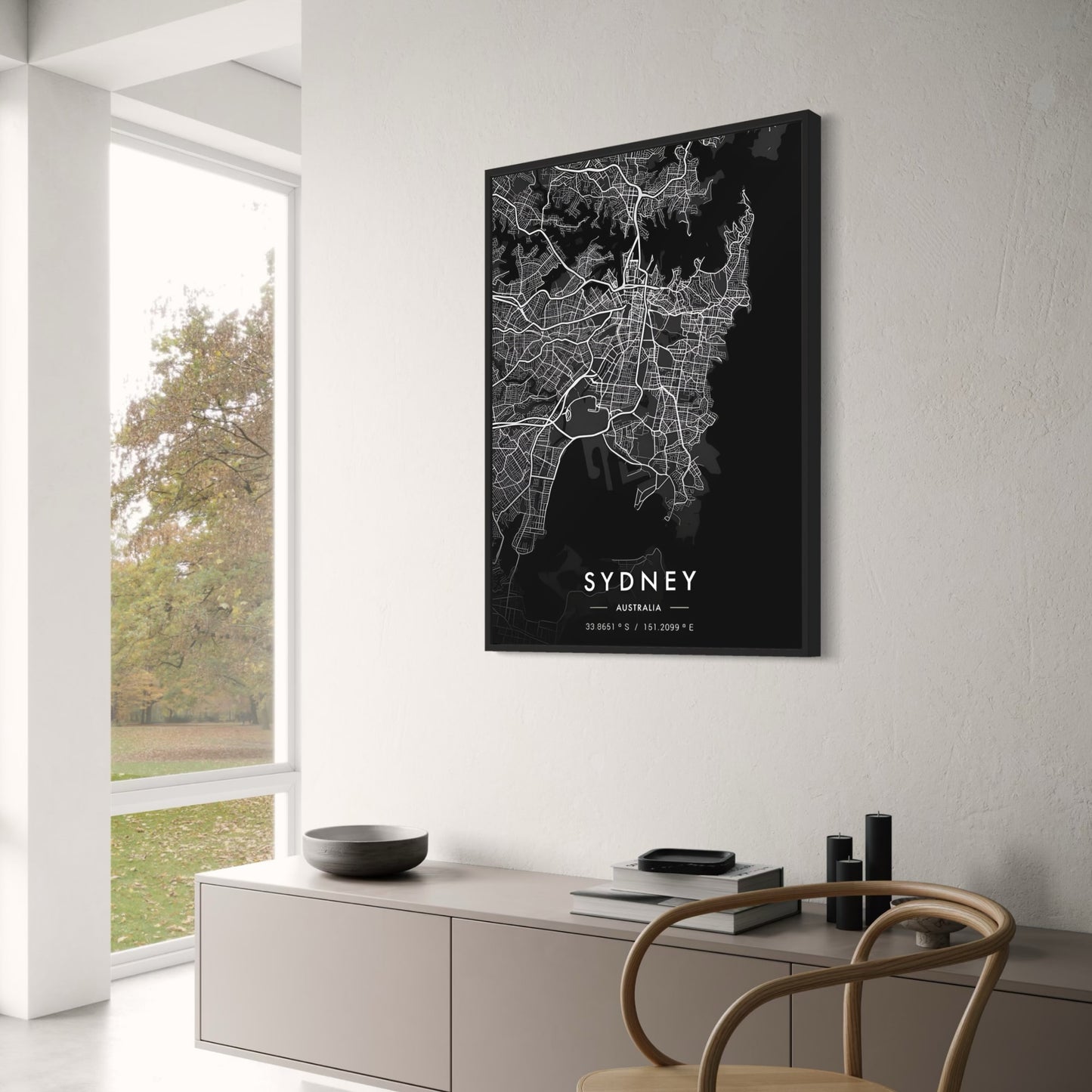 Sydney Map | Black & White