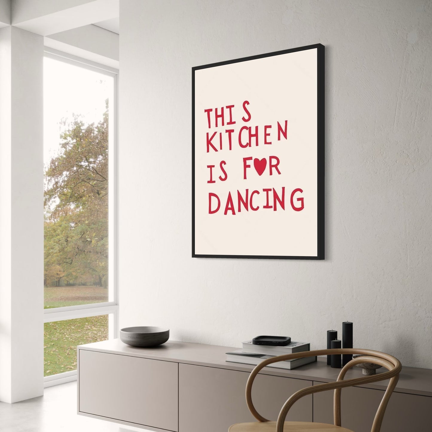 Minimalist Kitchen | Dance-Inspired Phrase Art