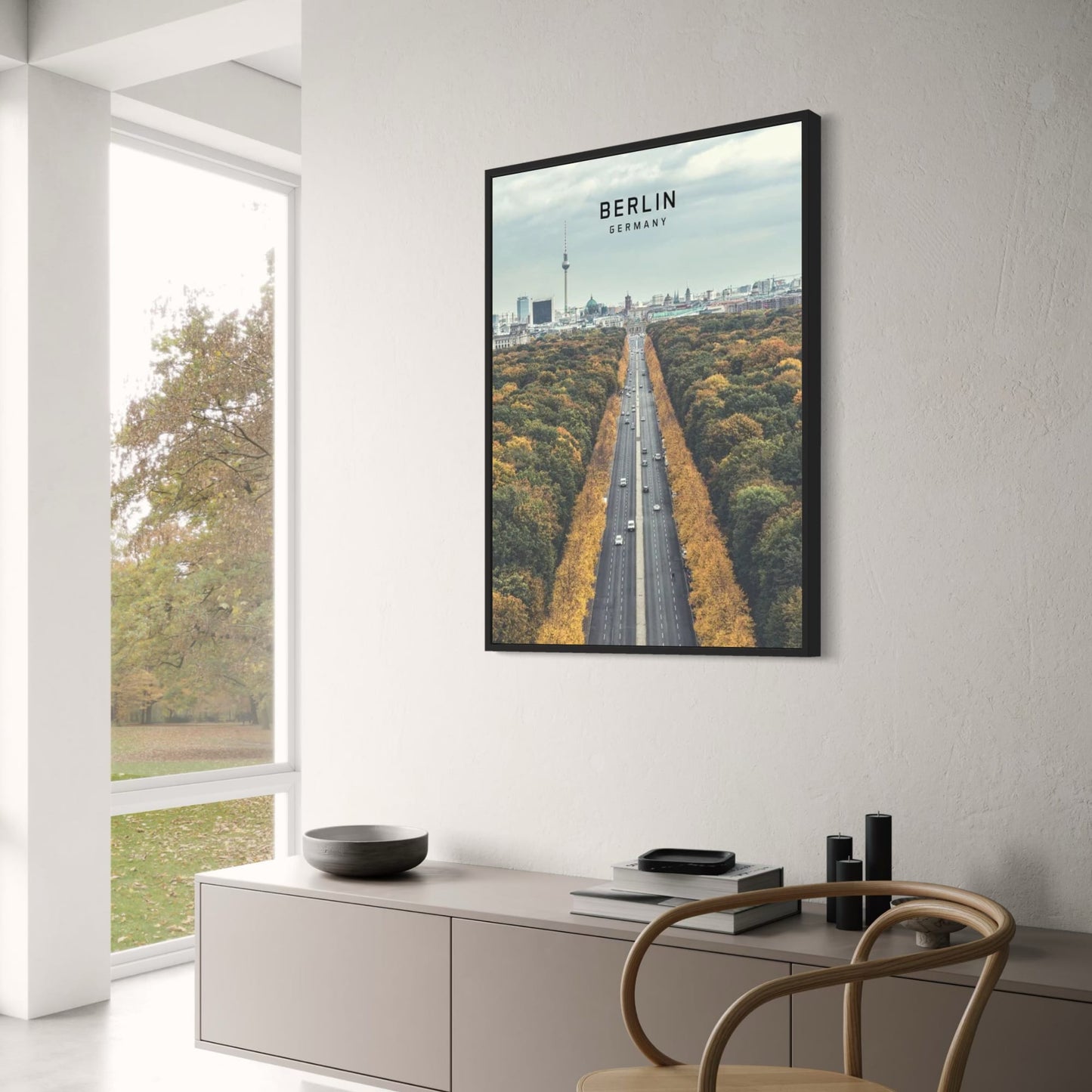 Autobahn Berlin | Iconic German Roadway View | Travel Poster | Europe Skyline Artwork | City Decor | Wall Art | Modern Home Decoration