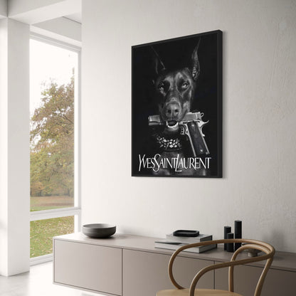 Yves Saint Laurent | Doberman & Paris Skyline