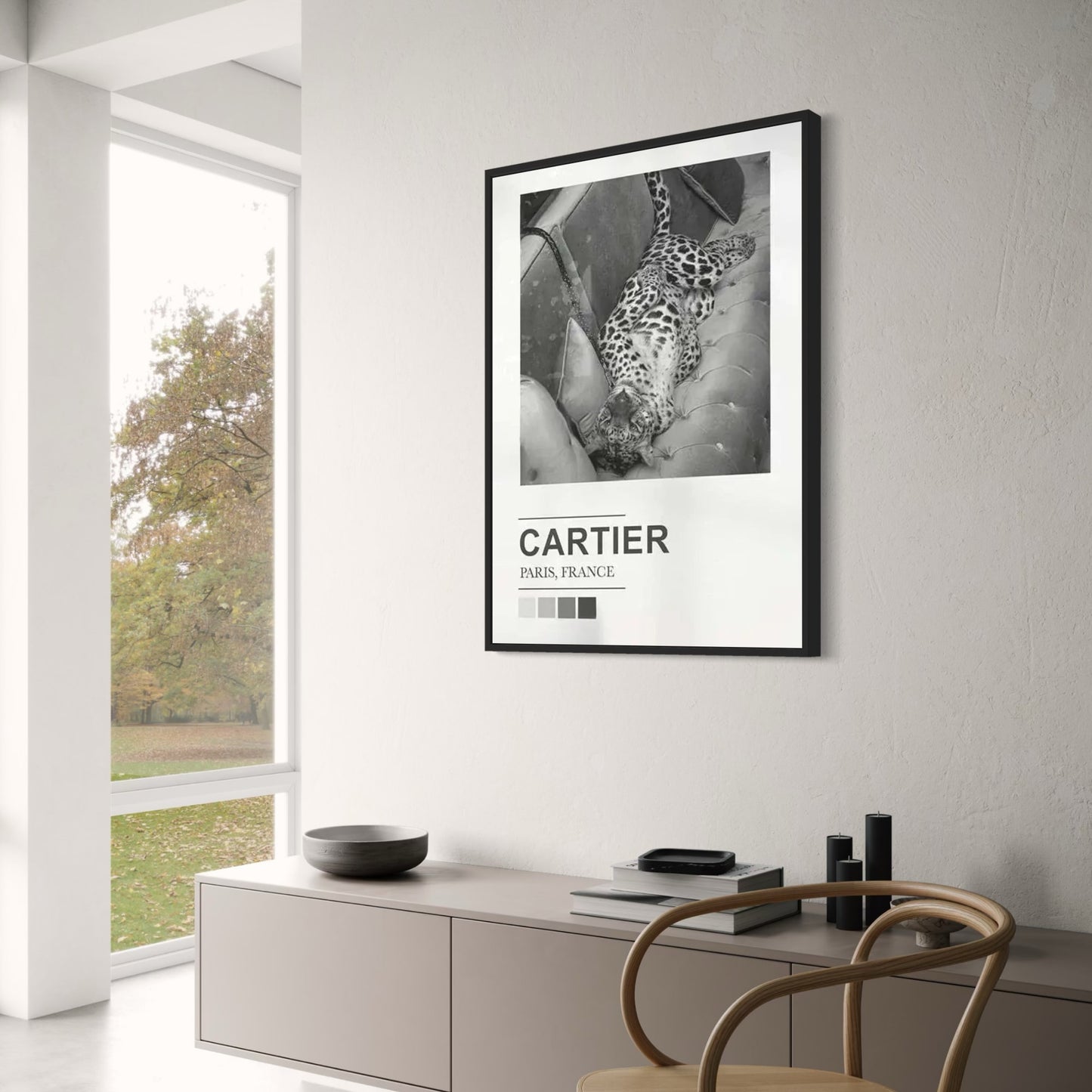 Cartier Exposition Poster | Paris Silhouettes & Skylines | Tribute to Fashion Legends | Parisian Art Prints