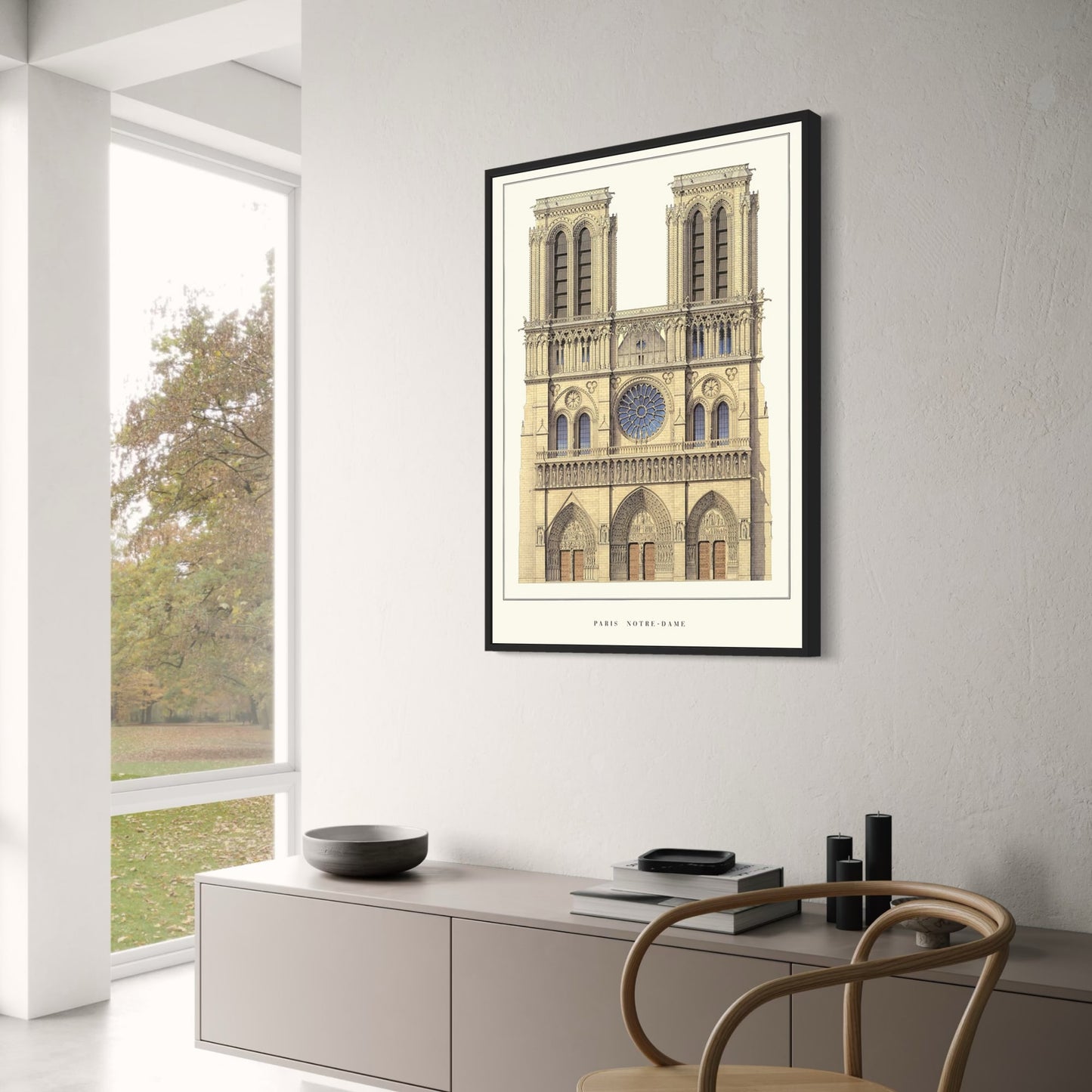 Notre-Dame Cathedral | Paris | France | Iconic Gothic Architecture | European Cathedrals | Architectural Art Posters