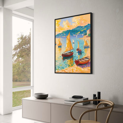 Calming Coastal Scene | Serene Ocean View Poster | Beach Wall Art | Tranquil Seaside Landscape | Relaxing Nautical Decor