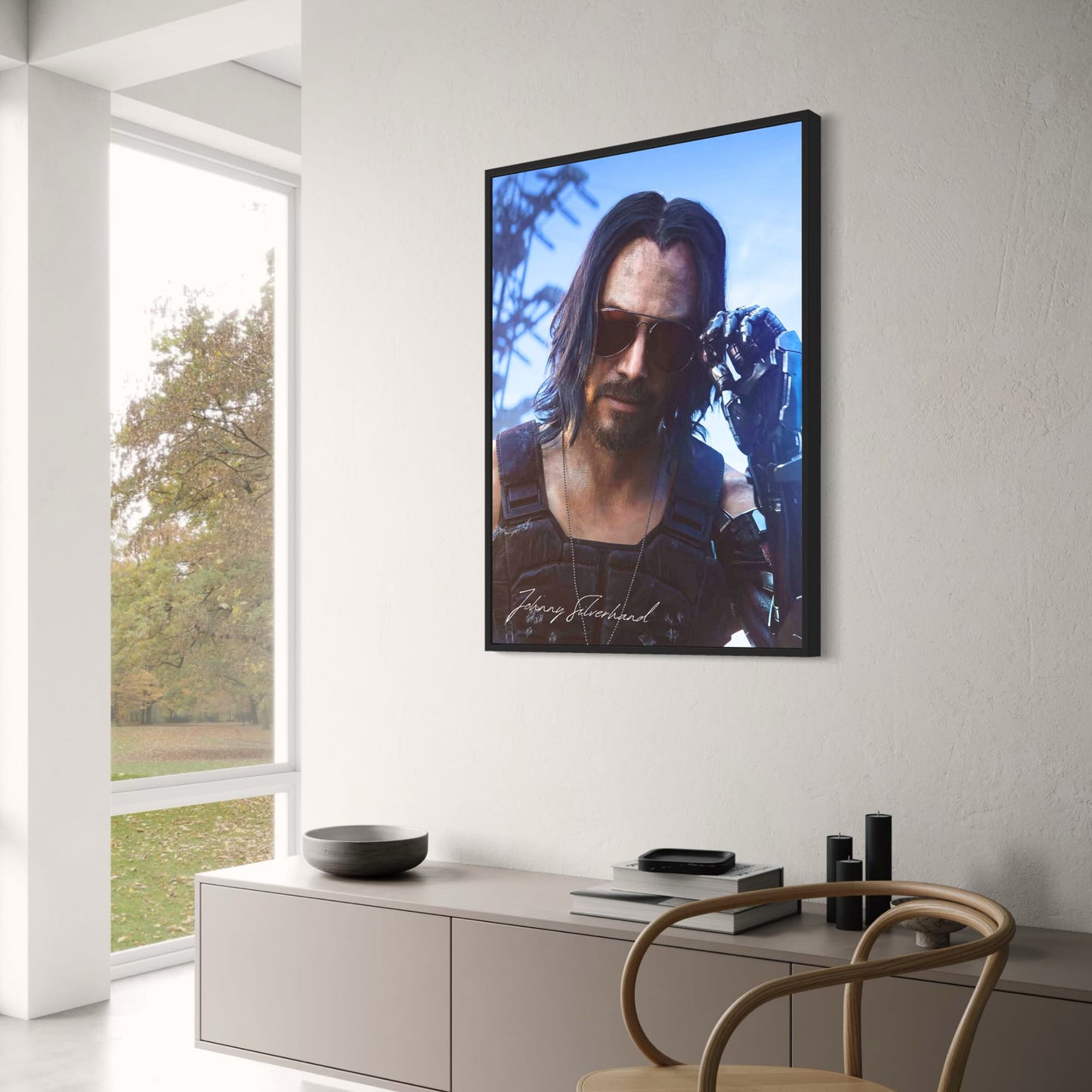 Cyberpunk 2077 | Johnny Silverhand Poster | Futuristic Art Print | Gaming Decor | Sci-Fi Wall Art | Home & Room Decoration