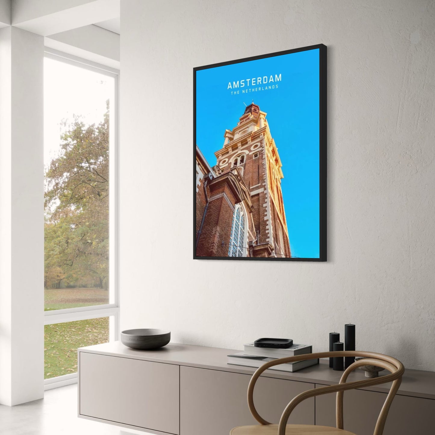 Amsterdam Westerkerk | Scenic European Architecture Poster | Western Church | Stunning Wall Art Decor