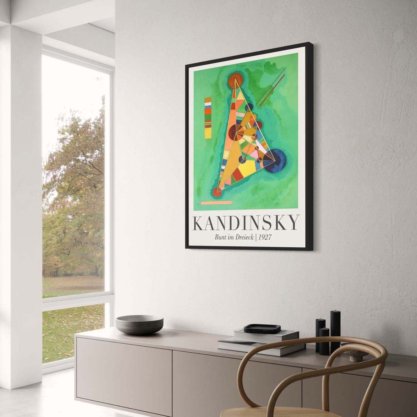 Bunt im Dreieck | Kandinsky 1927 | Modern Art