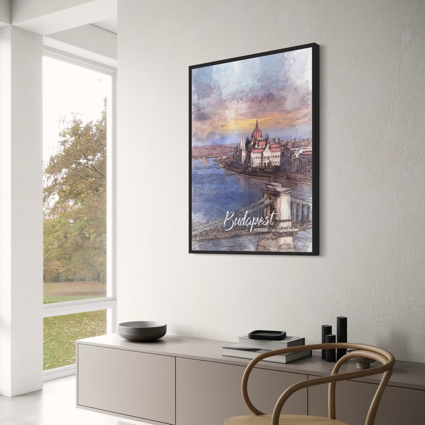 Hungarian Parliament | Budapest | Hungary | Iconic Neo-Gothic Architecture | European Political Landmarks | Architectural Art Posters