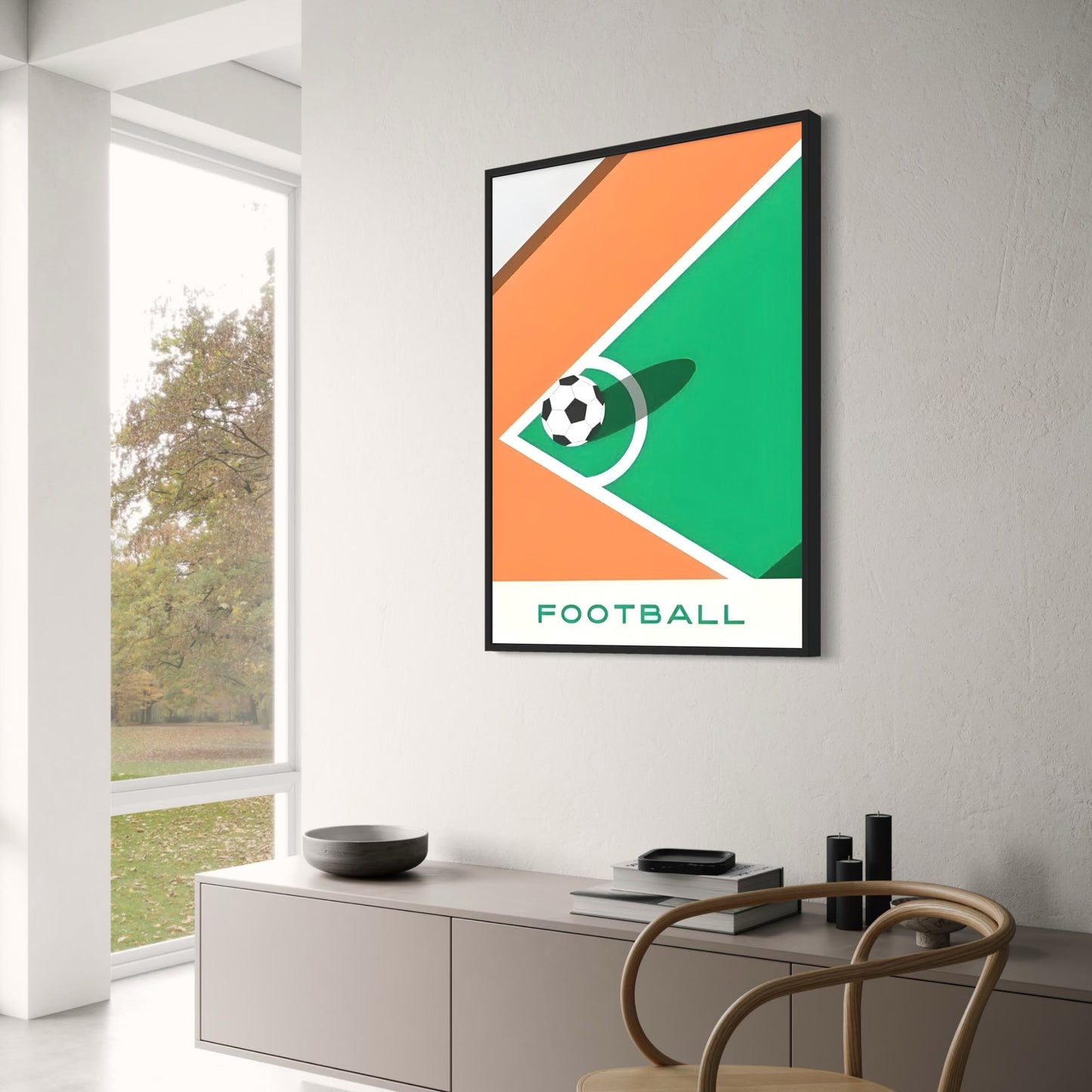 The Geometry of Victory | Soccer Art Series