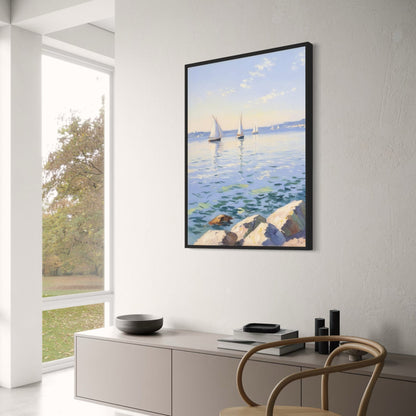Coastal Serenity | Scenic Ocean View Art | Calming Seascape Poster | Wall Decor for Home & Garden