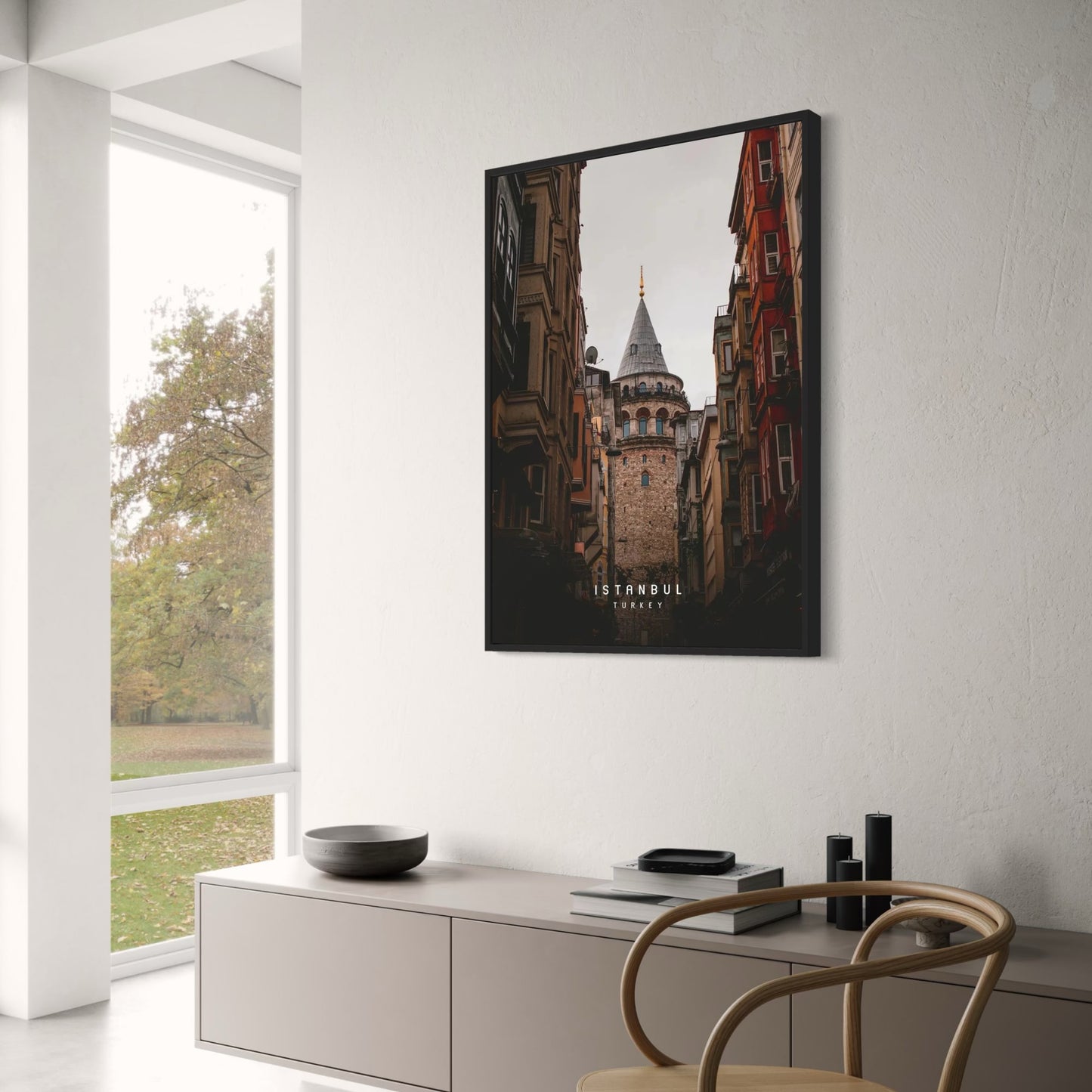 Galata Tower Poster | Historic Istanbul Landmark | Stunning Turkish Architecture | Medieval Stone Tower Art | Wall Decor