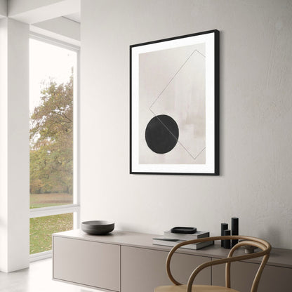 Dialogues in Shape and Space | Abstract Geometric Poster | Modern Home Decor | Wall Art | Visual Artwork