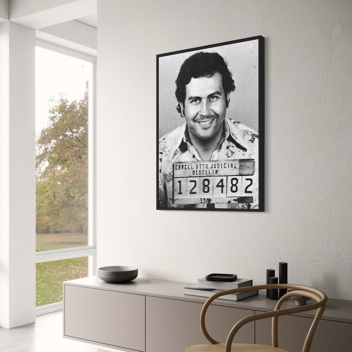 Pablo Escobar Mugshot | Black & White Photography
