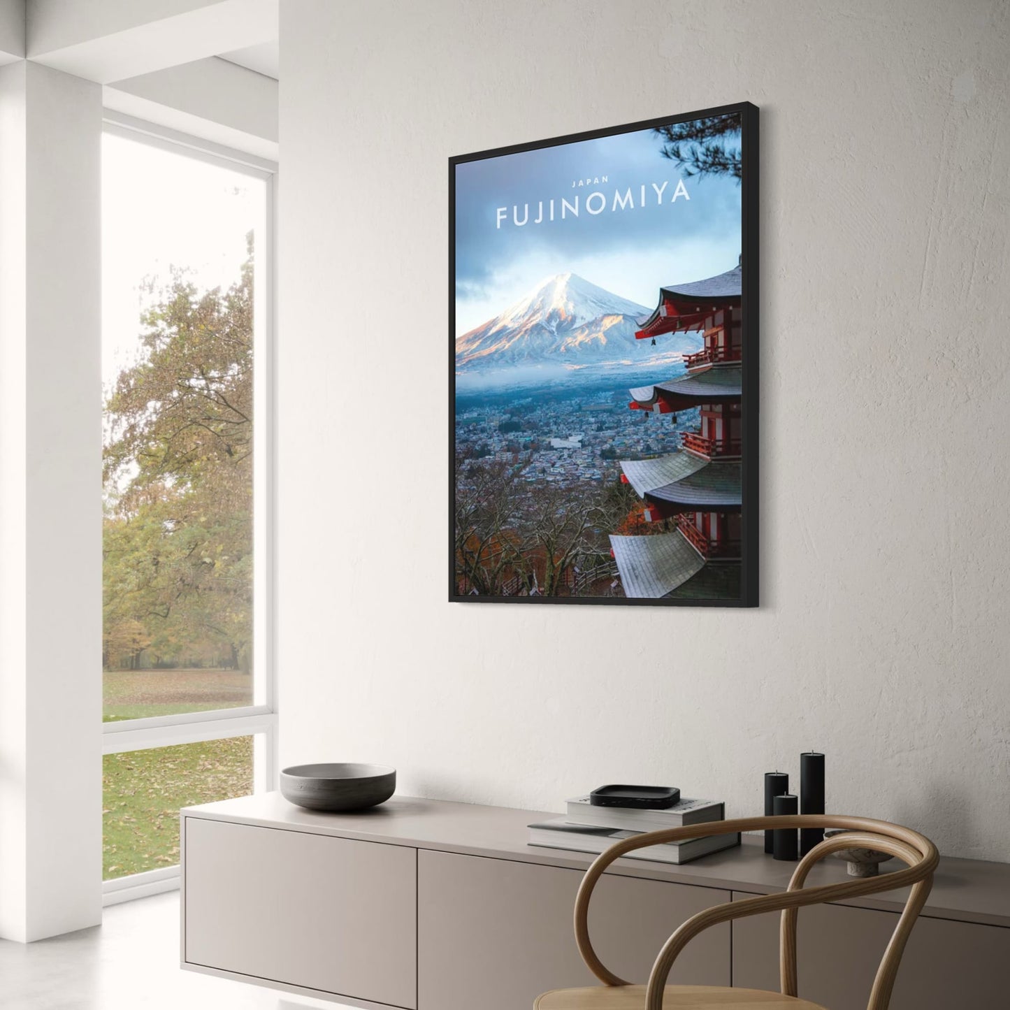 Mount Fuji and Pagoda | Fujinomiya | Iconic Volcano and Historic Architecture | Traditional Japanese Landscapes | Japanese Architecture Posters