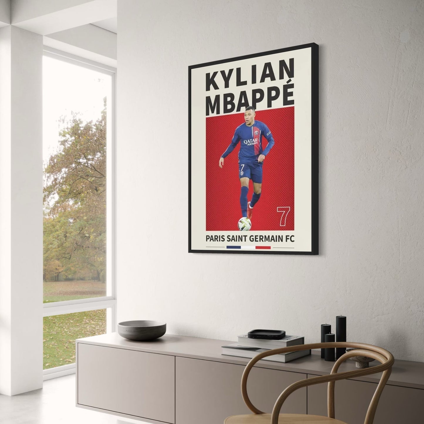 Kylian Mbappe Poster | Famous Football Players | Soccer Art Print | Home Decor