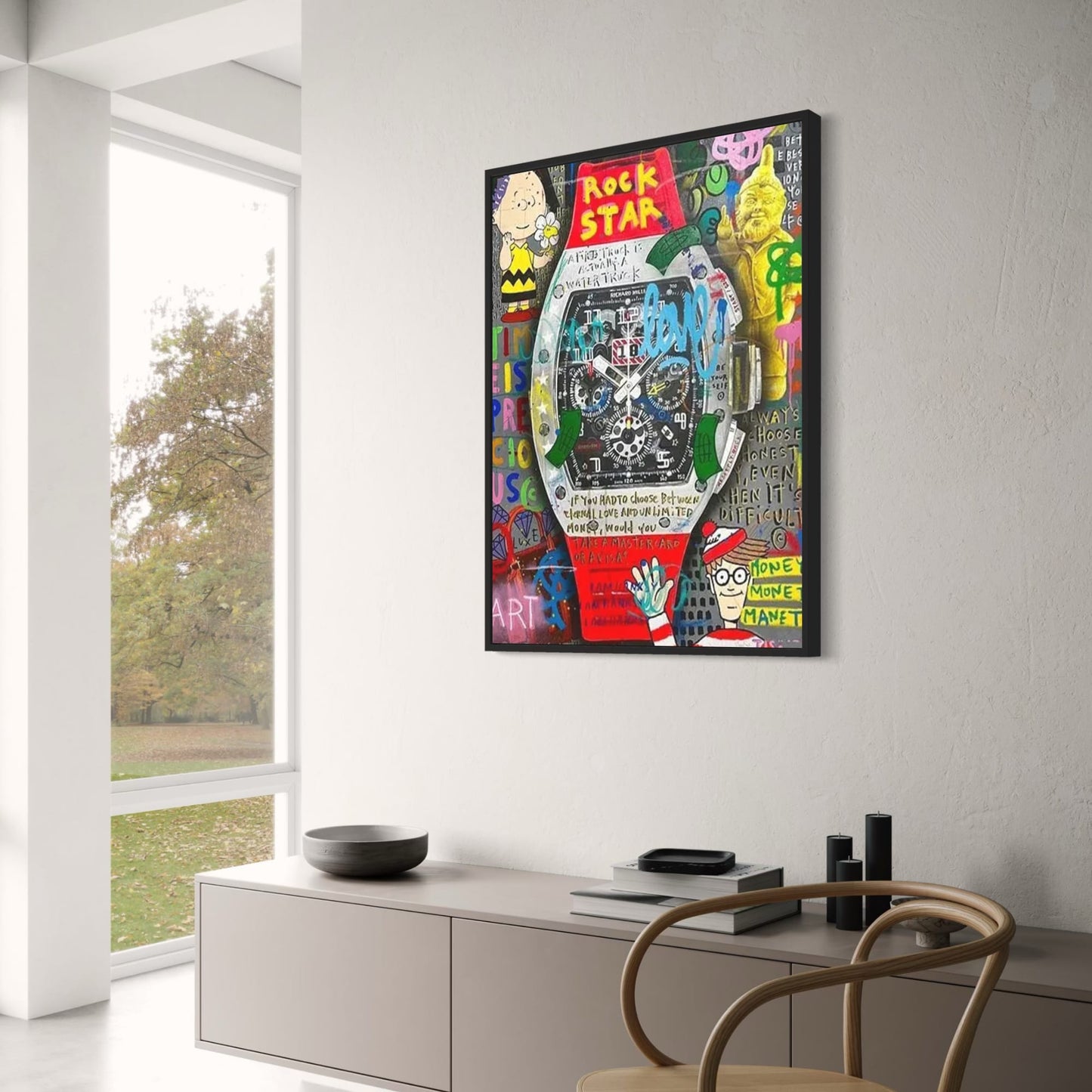Red Graffiti Richard Mille Timepiece | Modern Urban Art