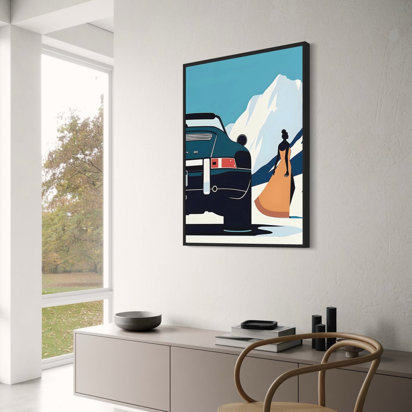 Classic Retro Sports Car | Art Deco Mountain