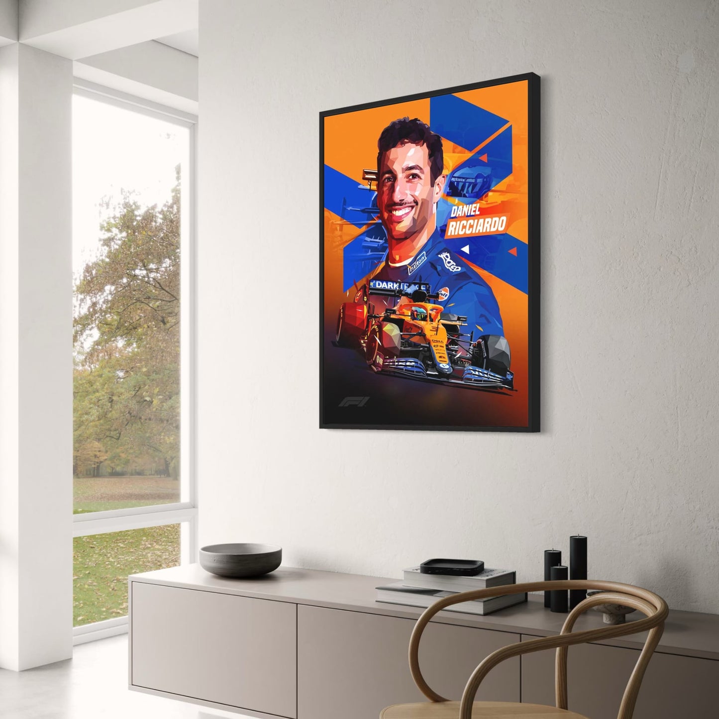 Daniel Ricciardo | F1 Racer Helmet Poster | Sports Car Legend Art Print | Formula 1 Decor