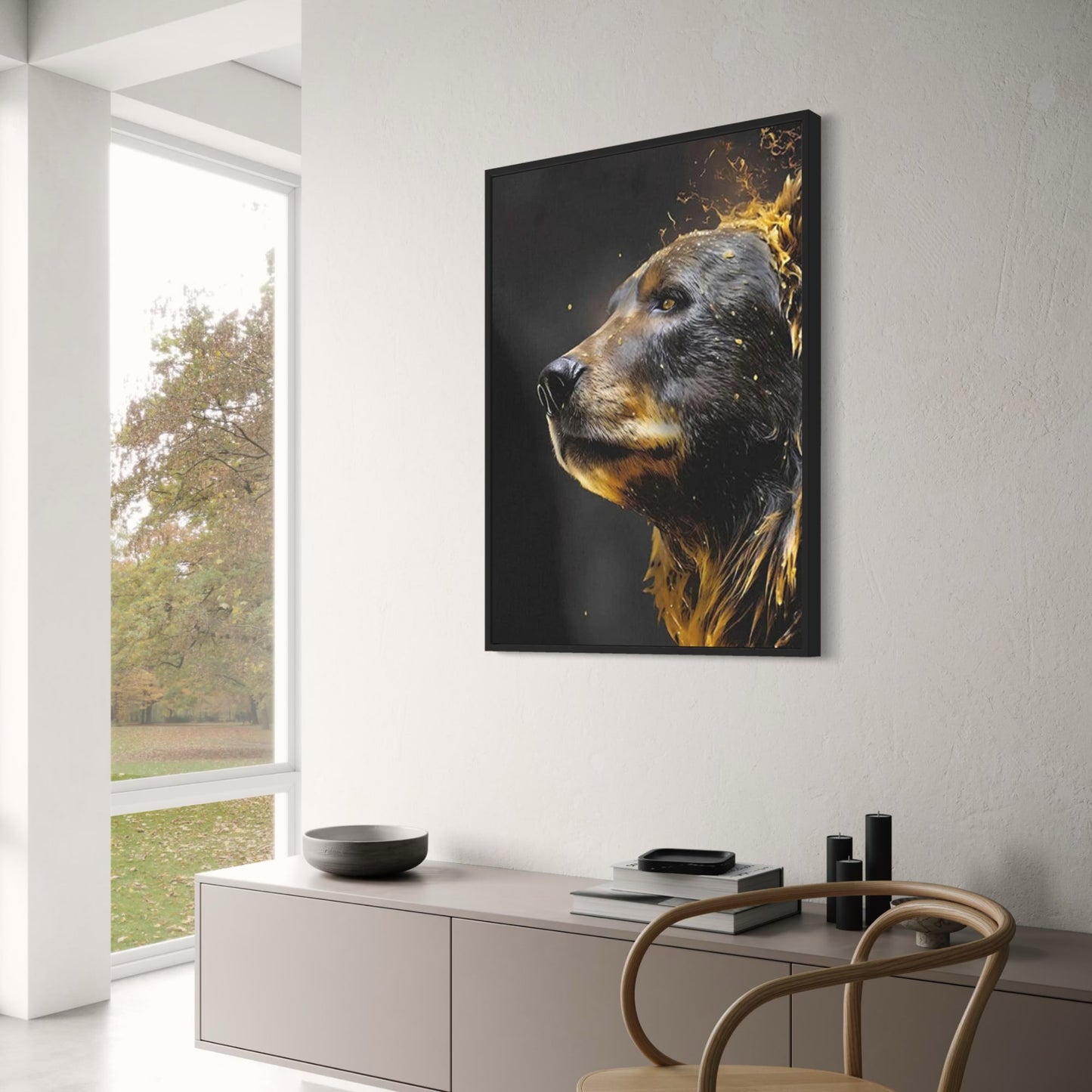 Stock Market Bull Bear Market Abstract Animal Art Poster and Prints Modern Art Canvas Painting For Office Living Room Home Decor