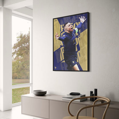 Kylian Mbappe #7 | Celebration |Sport Poster | The Speed, Skill, and Spirit of a Football Legend