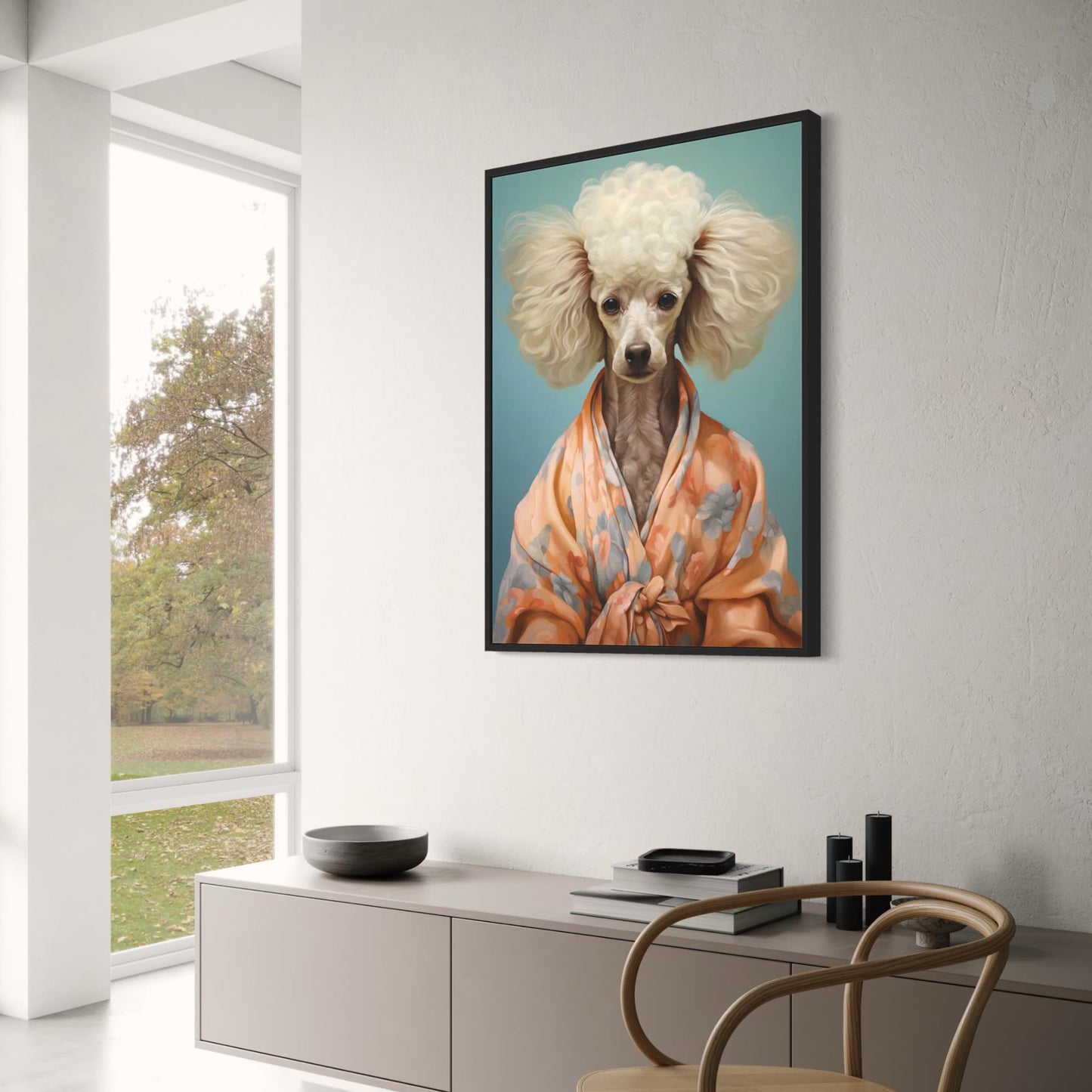 Poodle Portrait | Silk Elegance