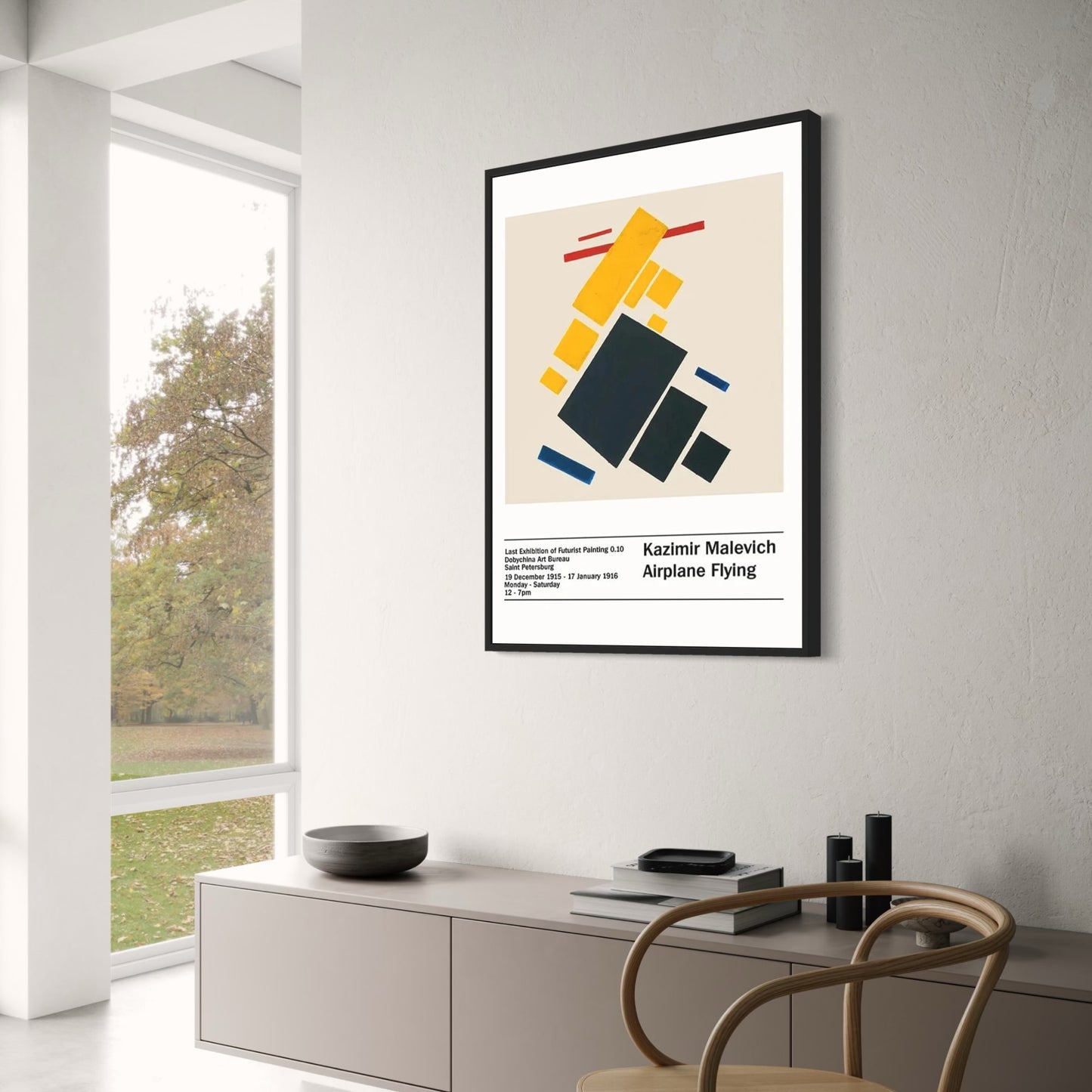 Kazimir Malevich | Airplane Flying Poster | Abstract Art | Modern Wall Decor | Visual Artwork for Home