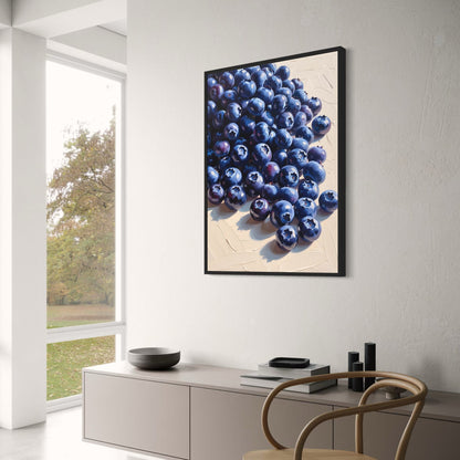 Blueberry Art Print | Kitchen Wall Decor | Fruit Poster | Nature Artwork | Blueberry Decor | Culinary Art for Home