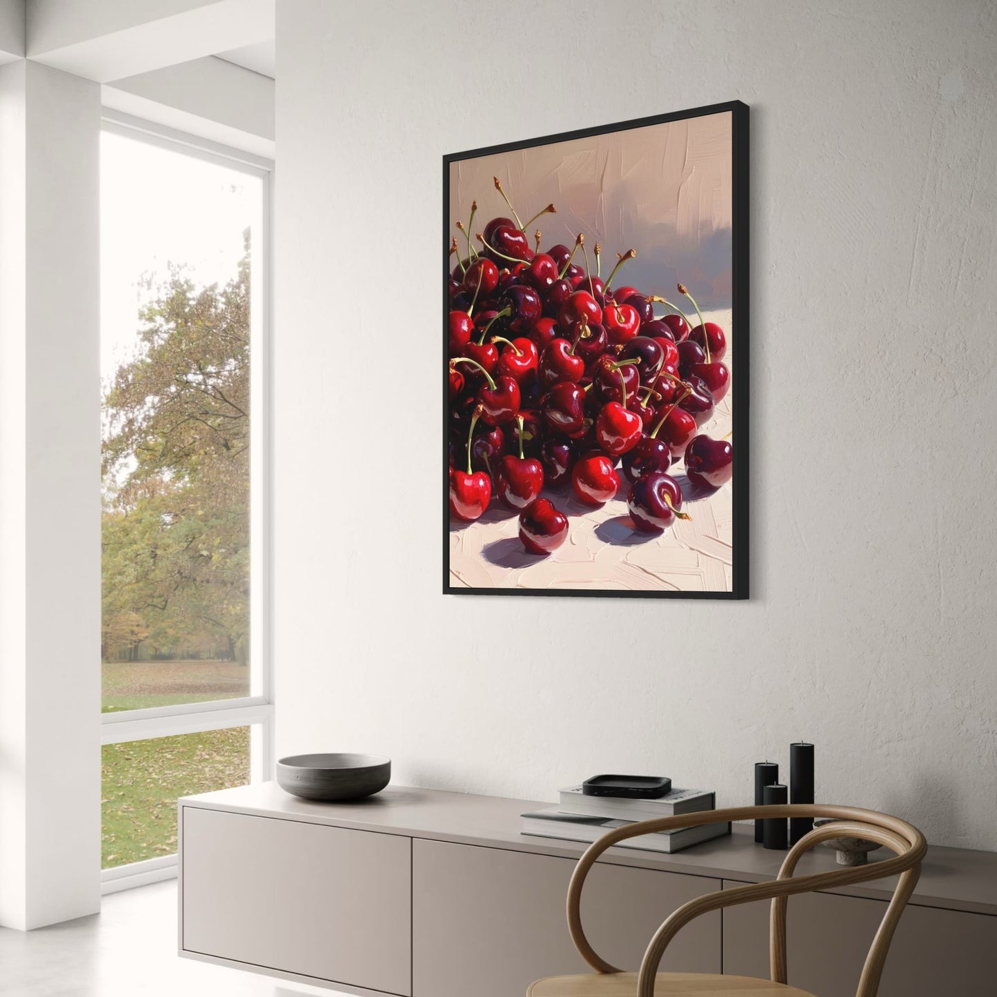 Vibrant Cherries | Bright Red Berries Art