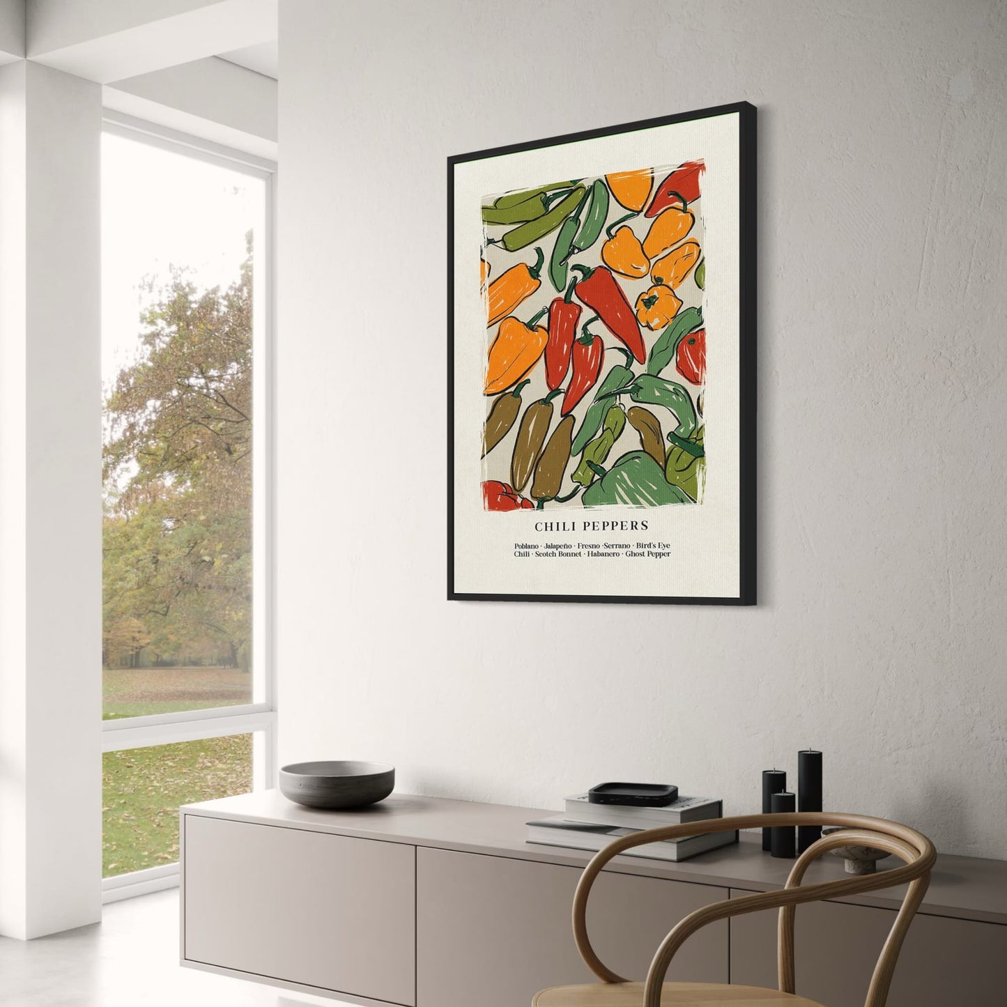 Japanese Hot Chilli | Vibrant Red | Contemporary Decor