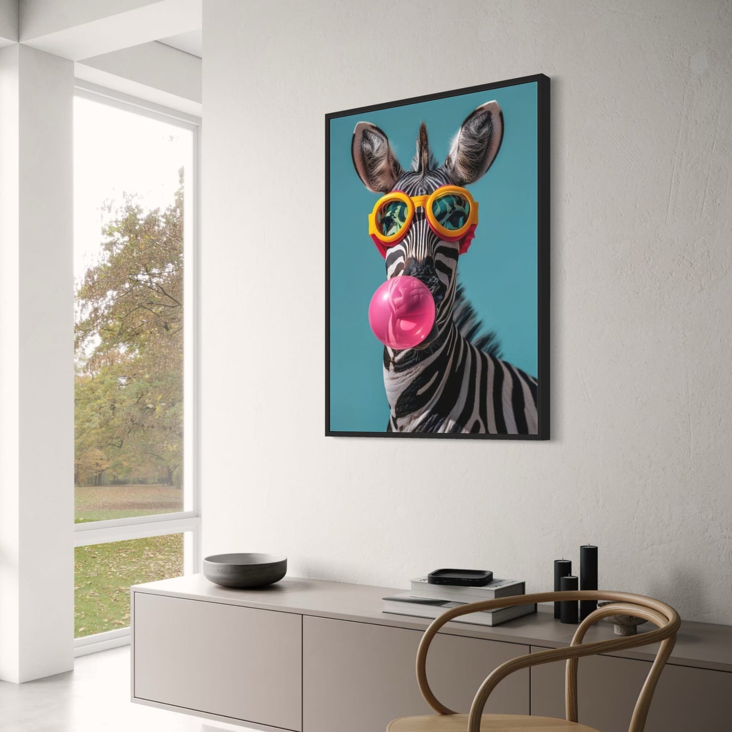 Bubble Gum Zebra | Punk Art Design