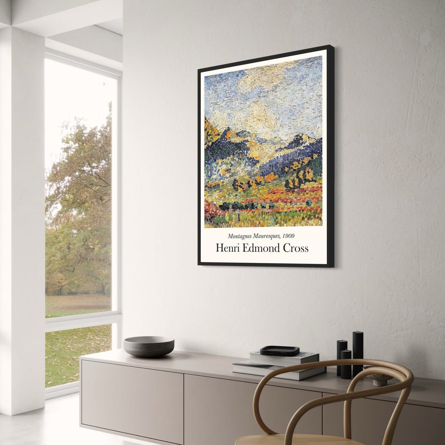 Henri Edmond Cross | Les Petits Montagnes Mauresques Poster | Artistic Landscape Print | Home Decor Wall Art