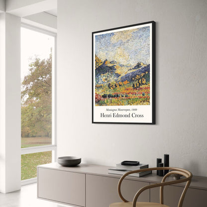 Henri Edmond Cross | Les Petits Montagnes Mauresques Poster | Artistic Landscape Print | Home Decor Wall Art