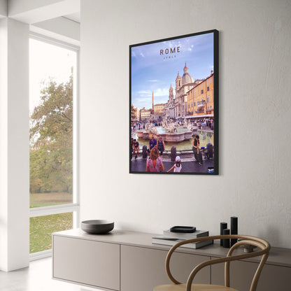 Piazza Navona | Rome | Italy | Enjoy Baroque Roman Squares | Social Hub with Stunning Fountains | Lively Rome Posters