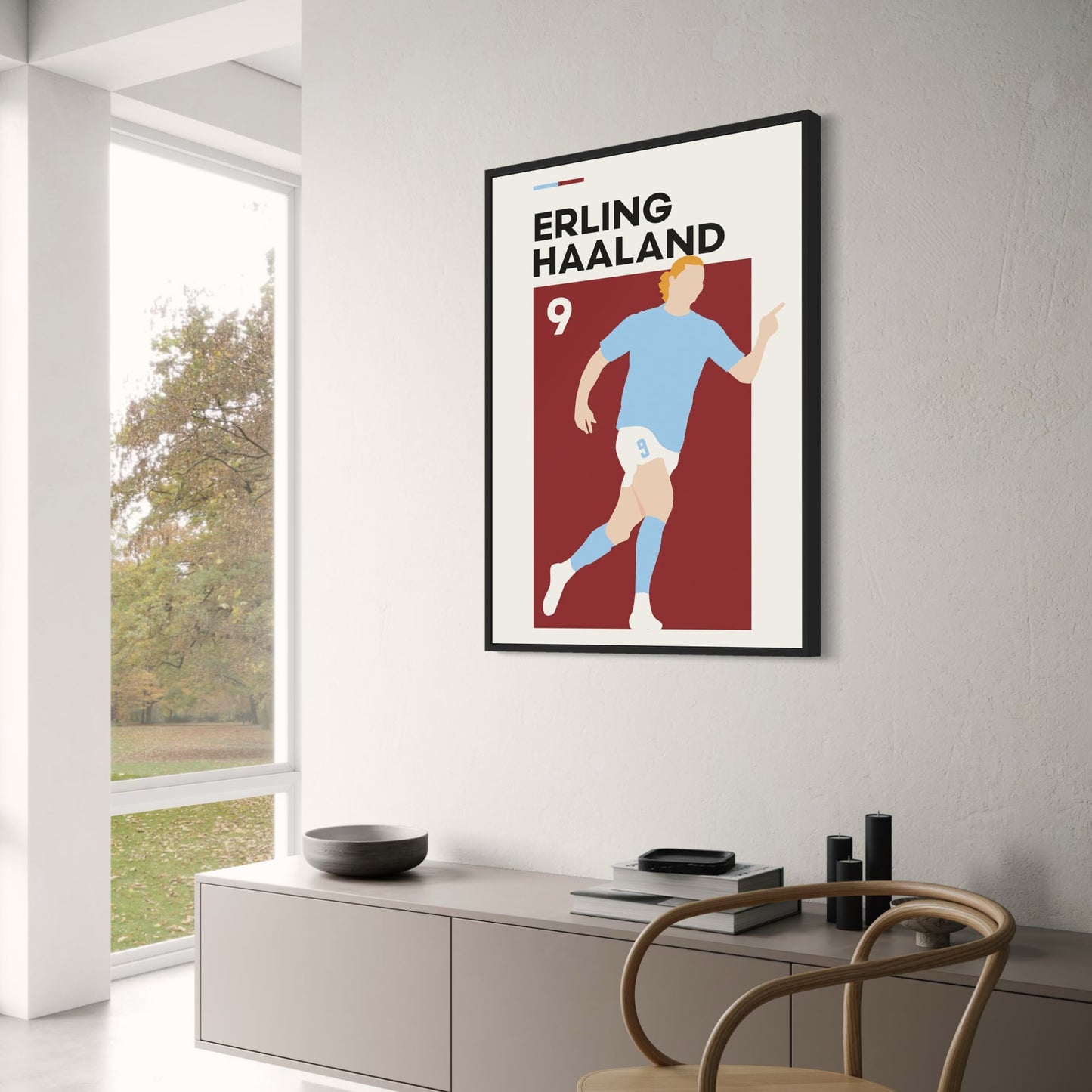 Erling Haaland Poster | Football Legend Art Print | Sport Lovers Wall Decor