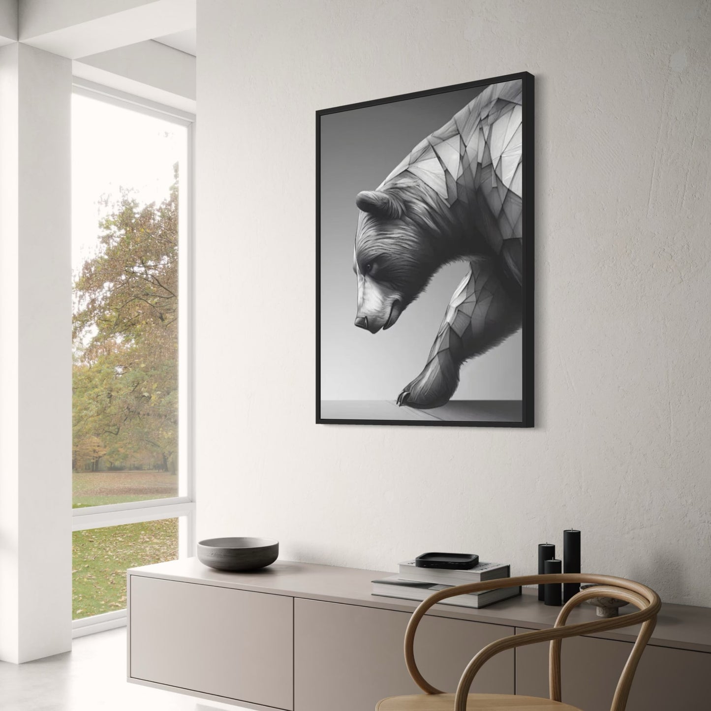 Bull & Bear Market | Abstract Animal Art | Modern Canvas