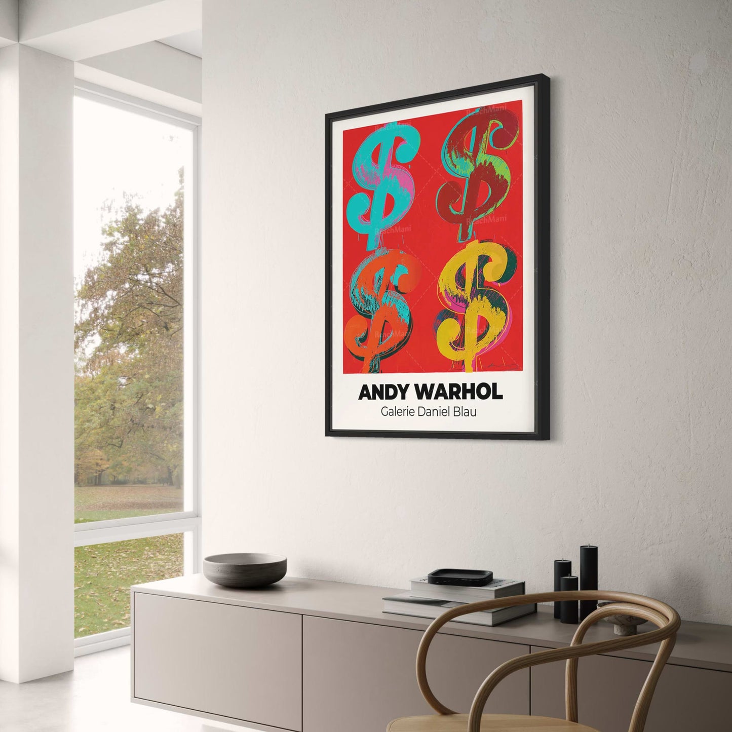 Andy Warhol Art | Colorful Visual Artwork | Daniel Blau Exhibition | Pop Art Icon | Decorative Poster