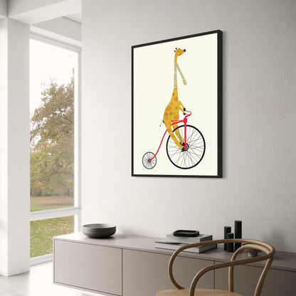 Whimsical Giraffe Cycling | Joyful Animated Art