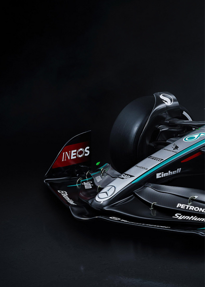 3-Piece | Mercedes AMG | F1 Car Poster Set | Lewis Hamilton | Triple Panel Wall Art | Formula 1 Racing Car Decor | Home Interior Design | Motorsport Enthusiast Gift | Unique Racing Memorabilia